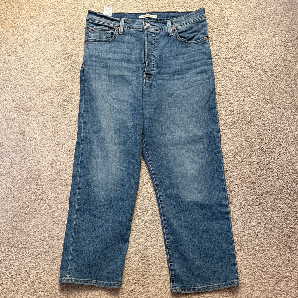 Levi's Ribcage Straight Ankle Blue Jeans